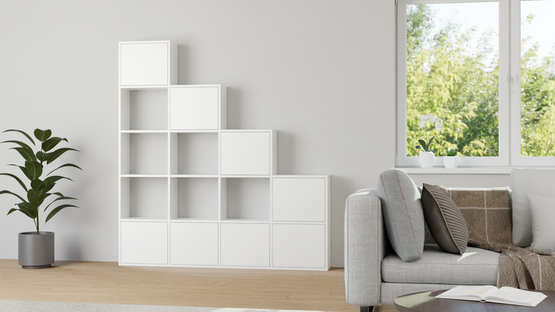 Stufenregal nach Maß MDF Beschichtet