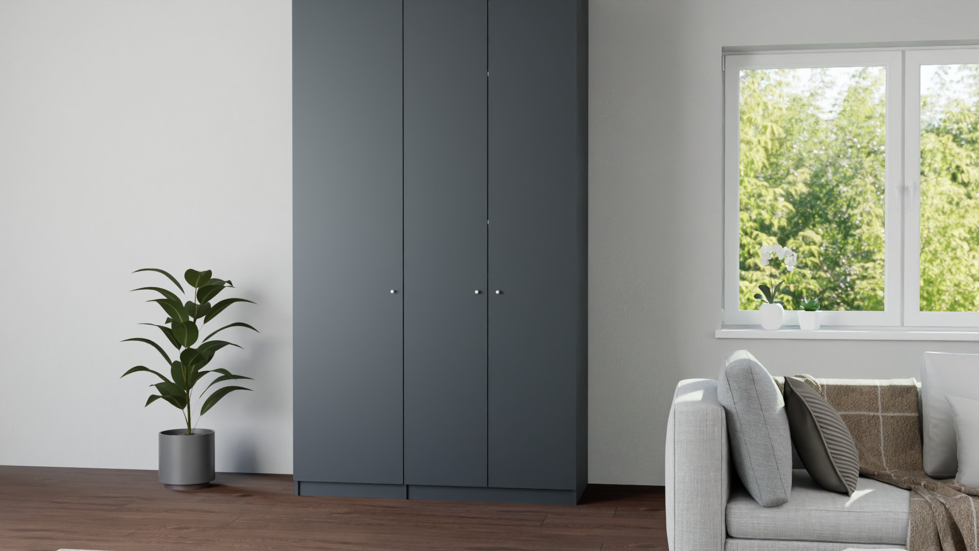 Schmaler Kleiderschrank nach Maß Premium Dekore
