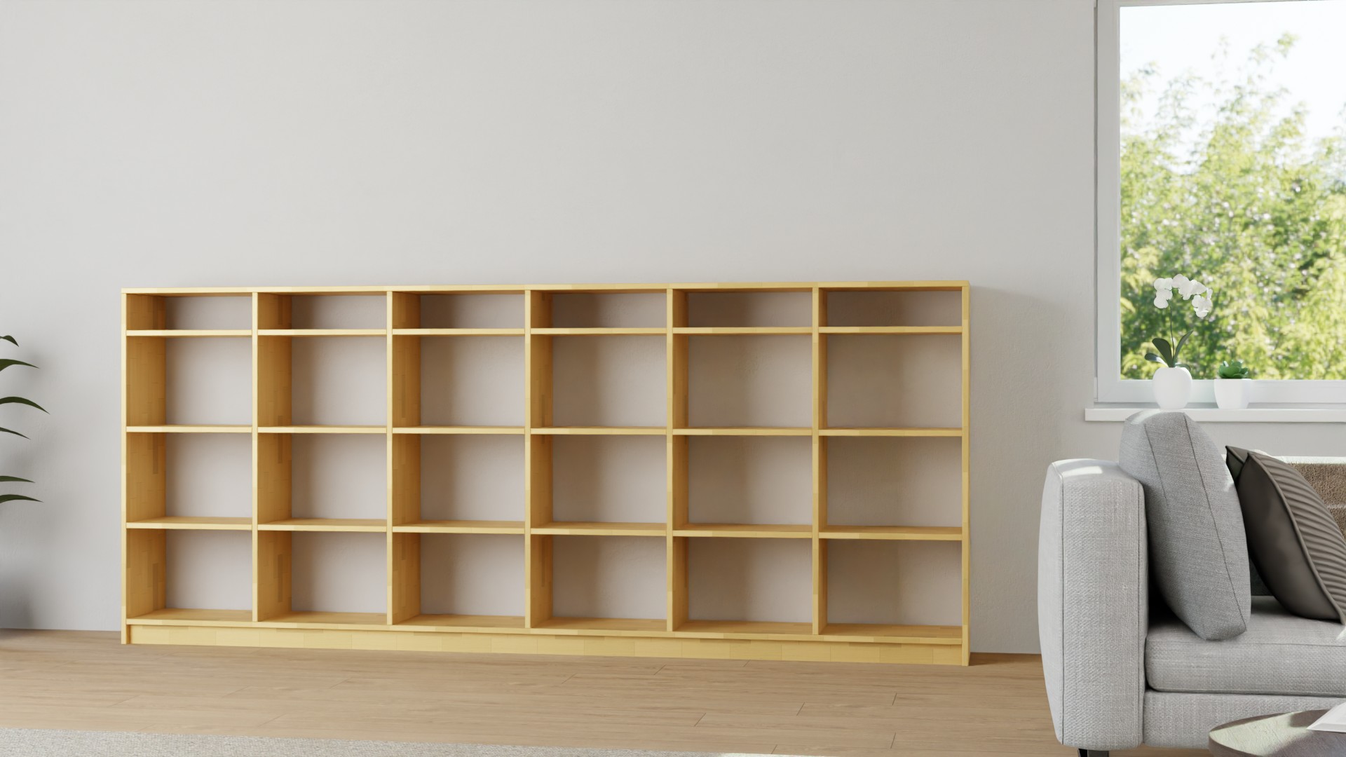 Schallplattenregal - Regal für Schallplatten mit vielen Optionen Buche