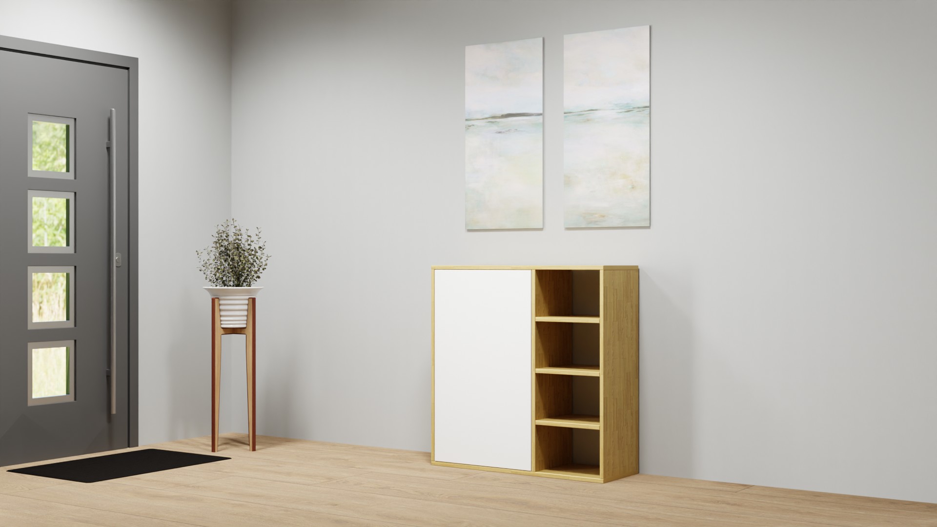 Schlichter Midischrank nach Maß Eiche