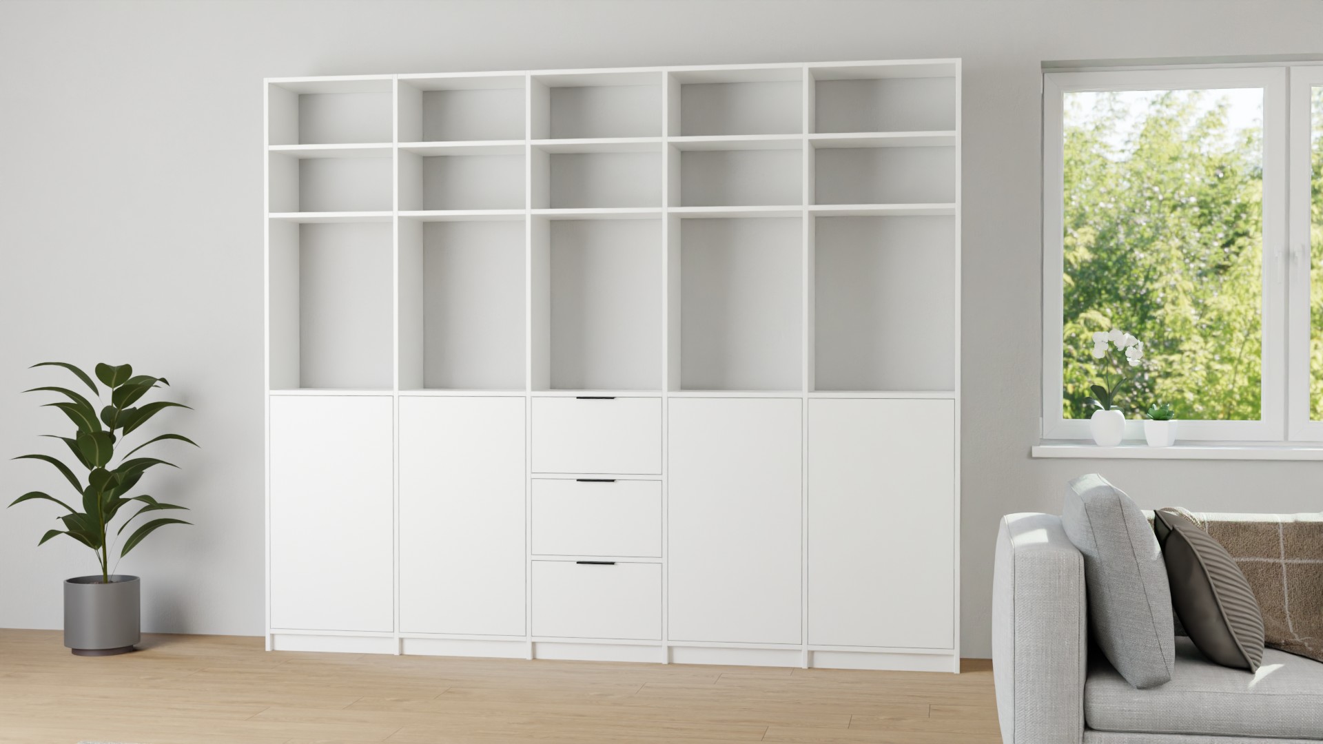 Holzregalsystem nach Maß MDF Beschichtet