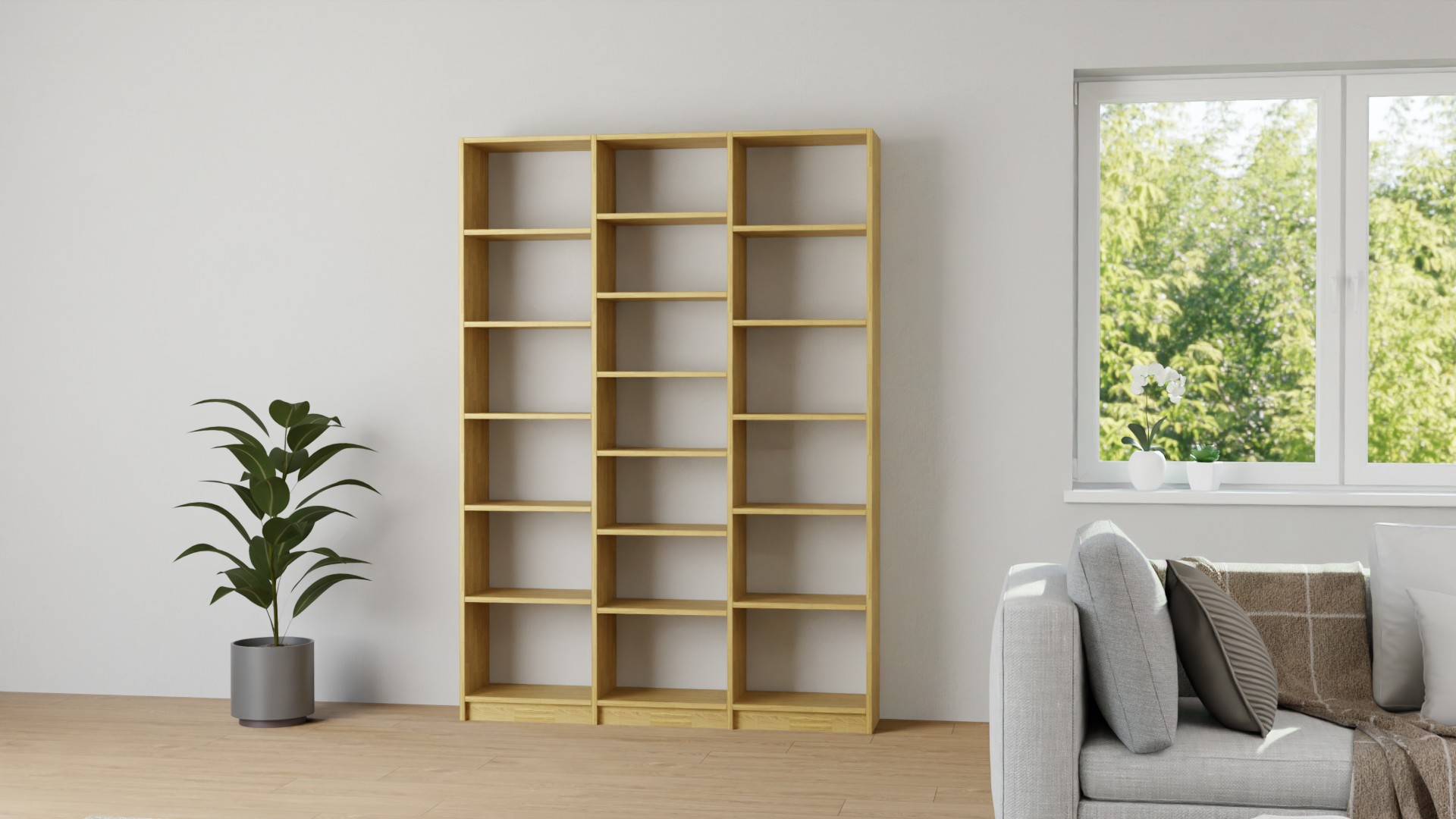 Hoher Raumteiler nach Maß Eiche