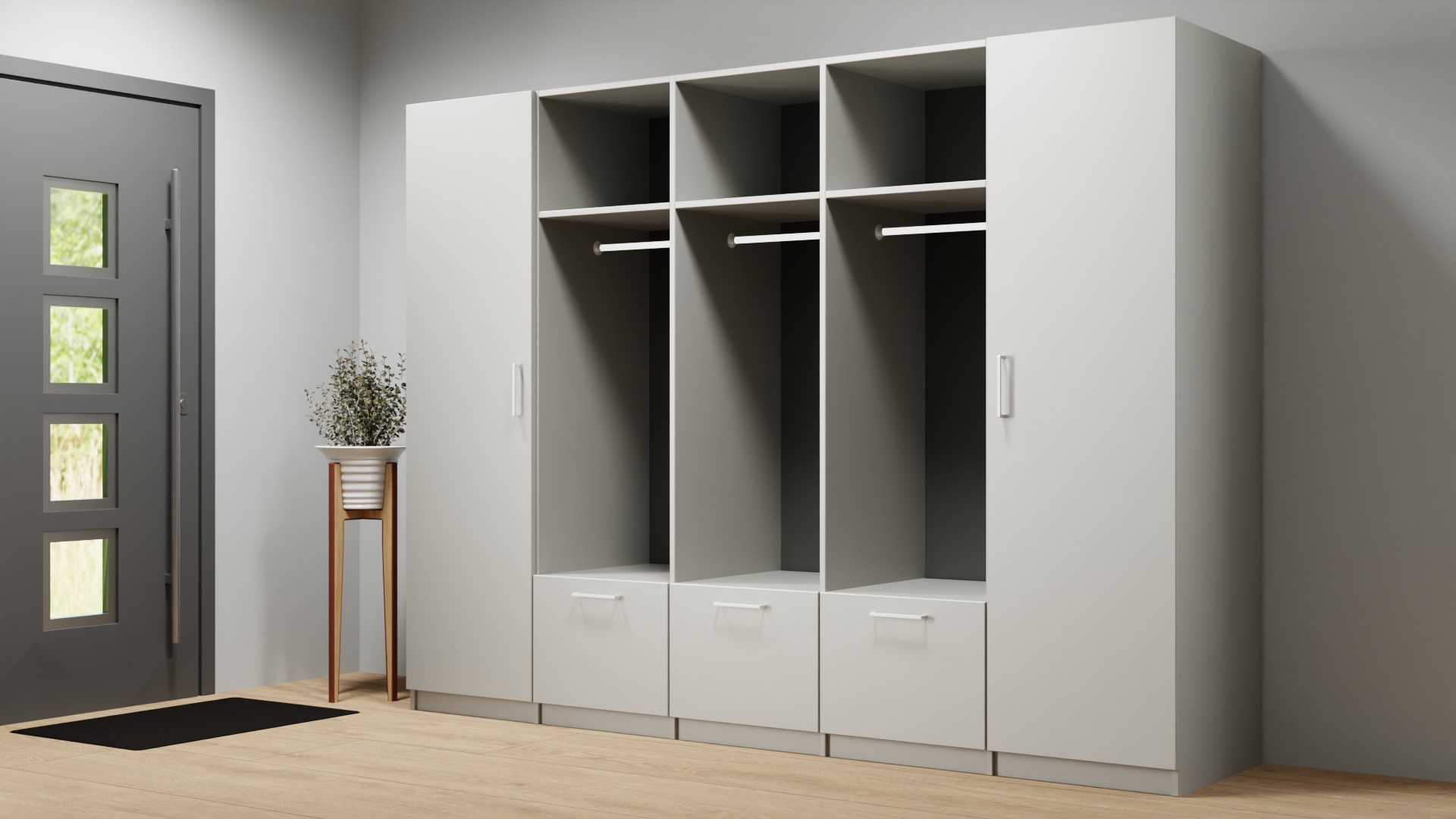Breiter Kleiderschrank nach Maß Premium Dekore