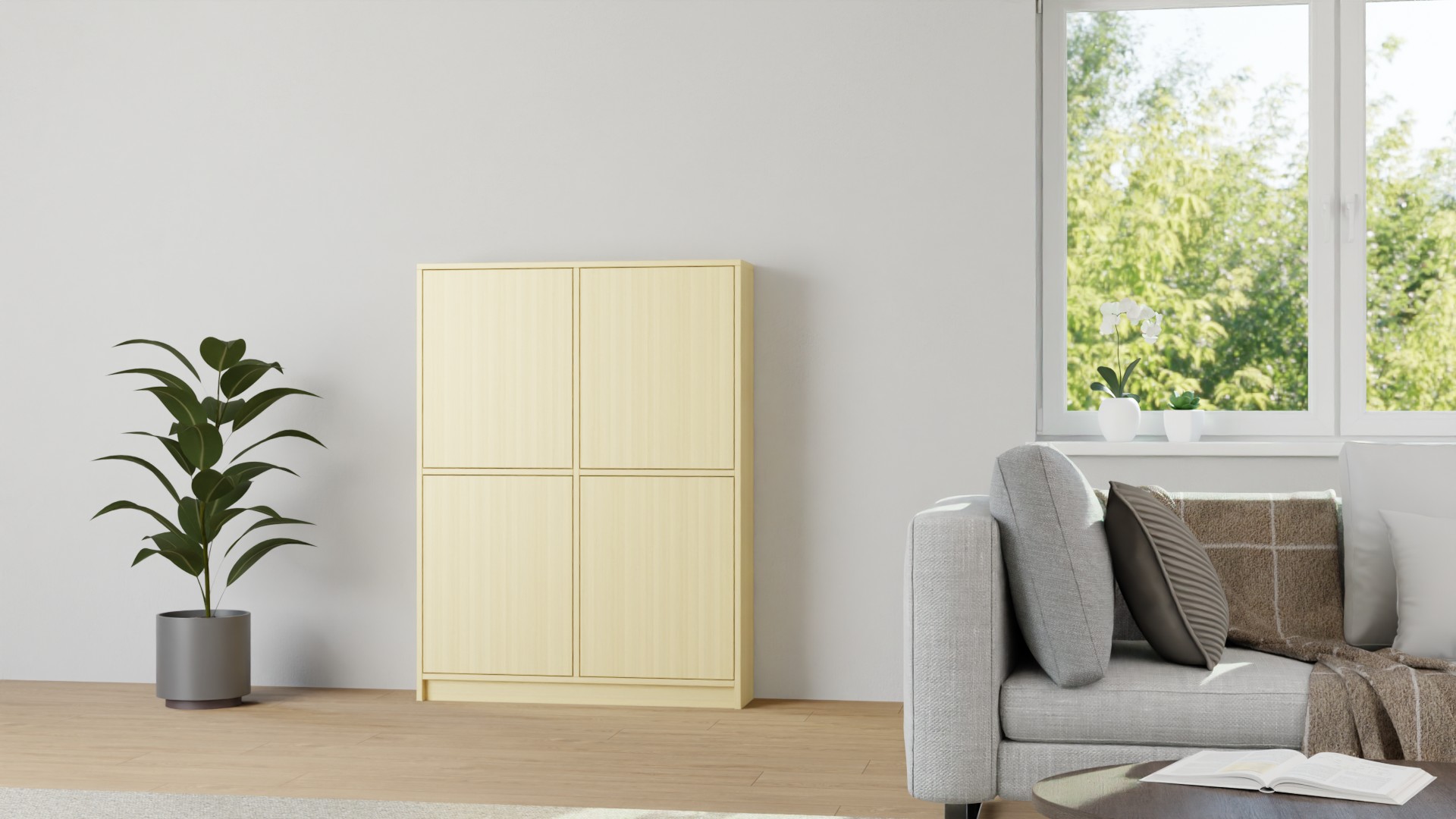 Regal mit geschlossenen Fronten Ahorn (europäisch)