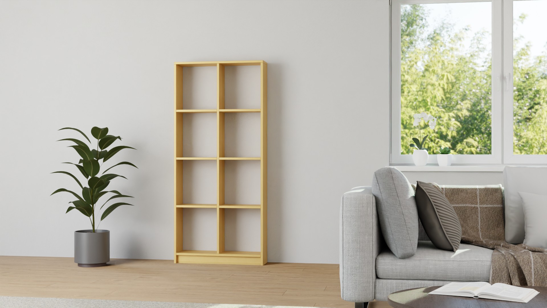 Hohes Barregal aus Massivholz Buche