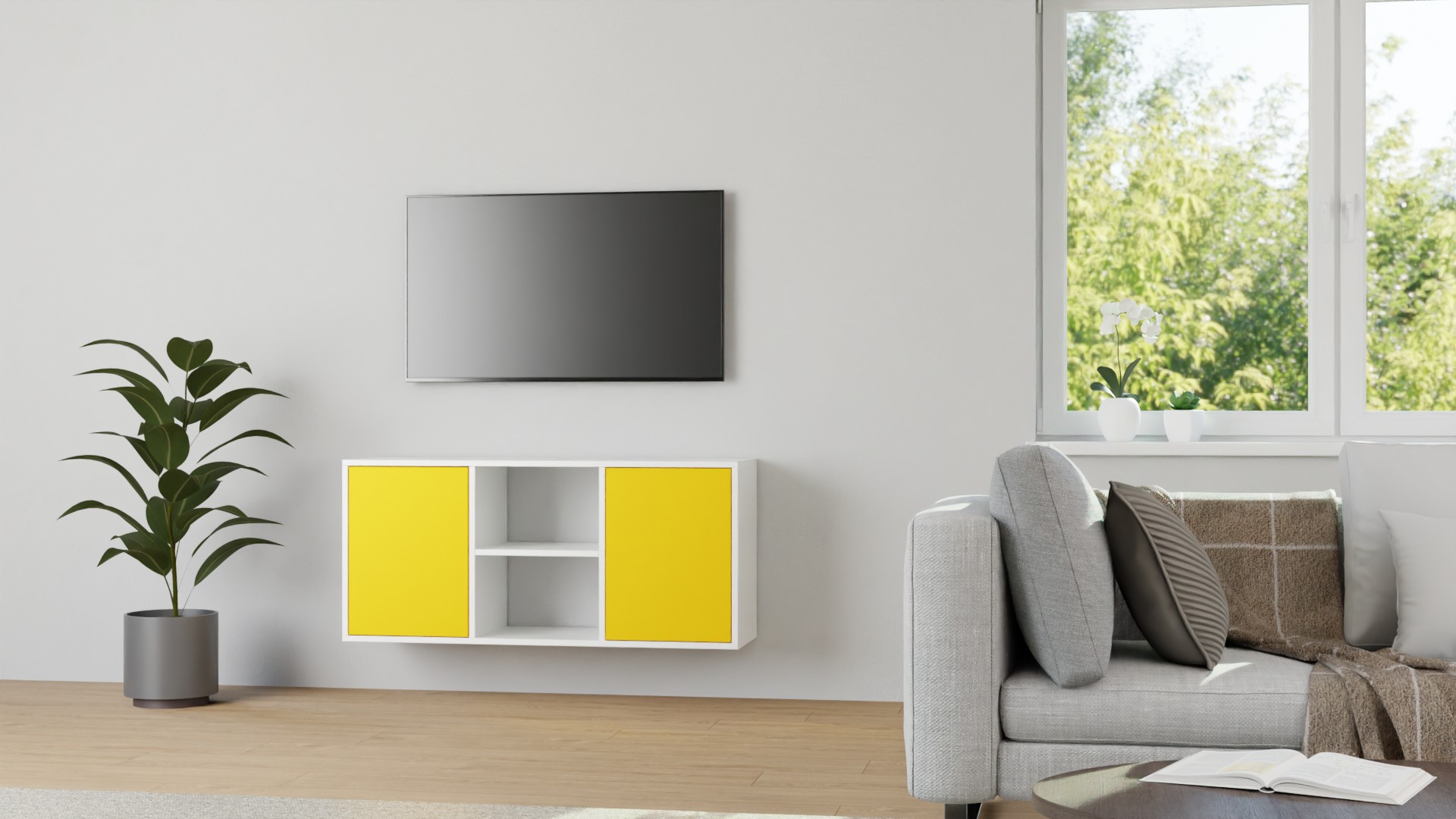 Hängesideboard nach Maß – diverse Materialien MDF Beschichtet