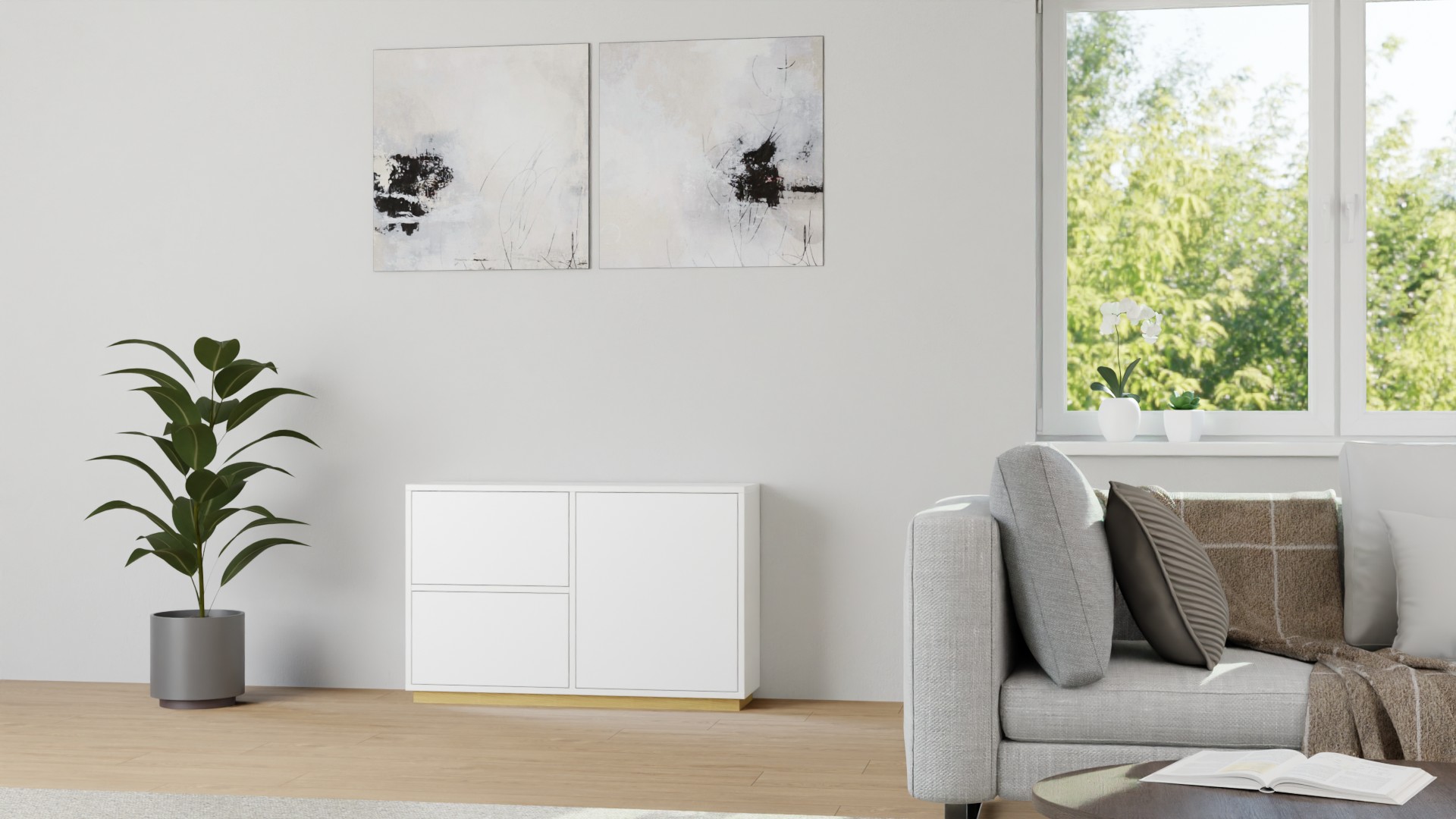 30 cm tiefe Kommode MDF Beschichtet