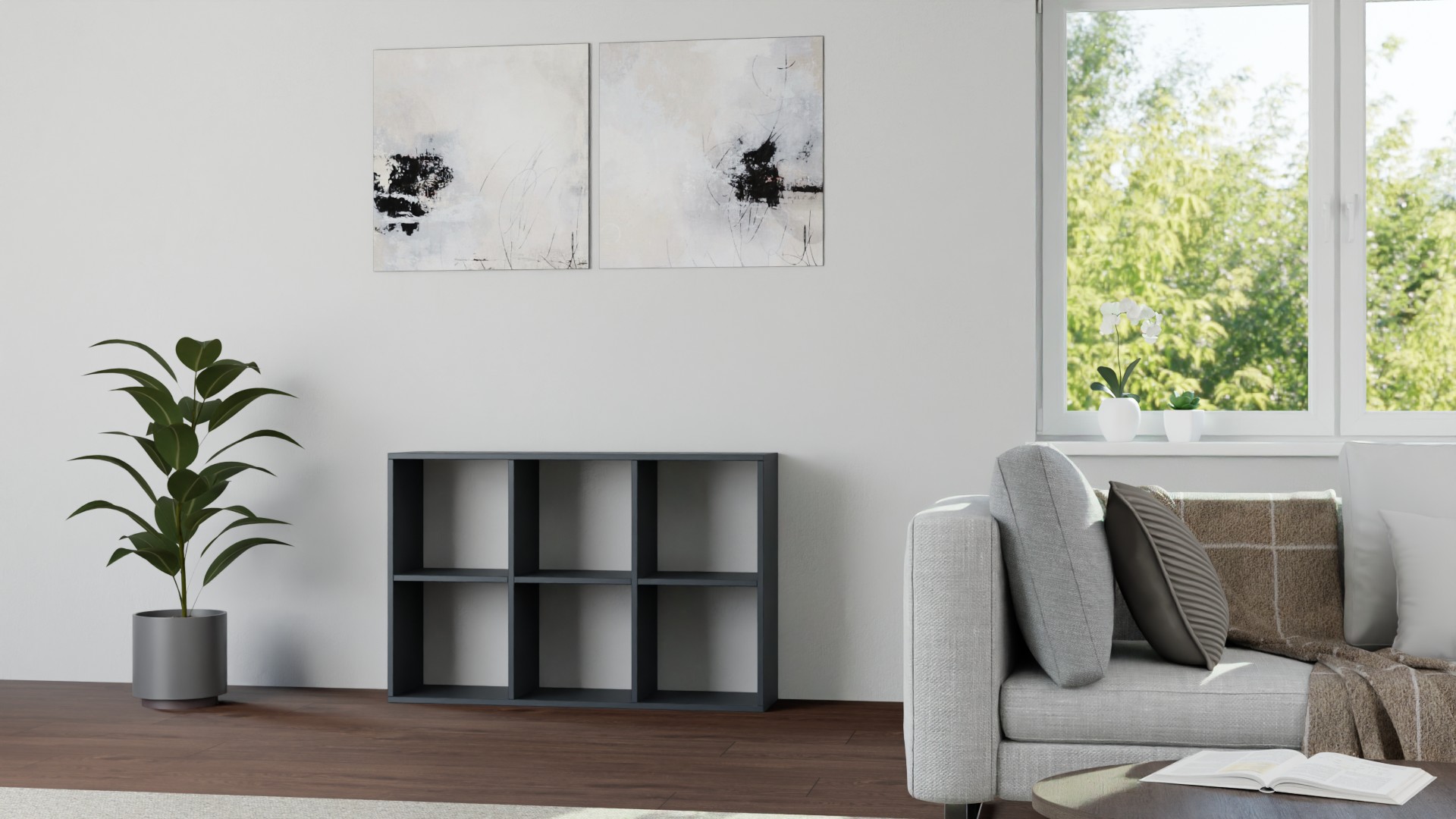 Niedriges Anbauregal nach Maß Premium Dekore