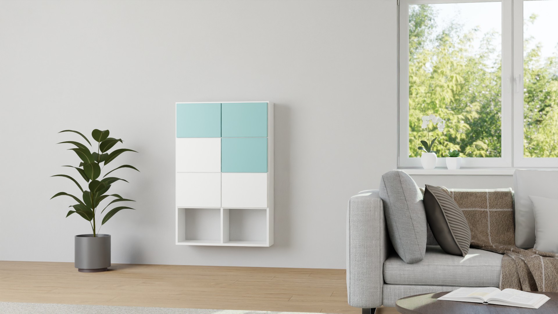 Stylishes Hängeregal MDF Beschichtet