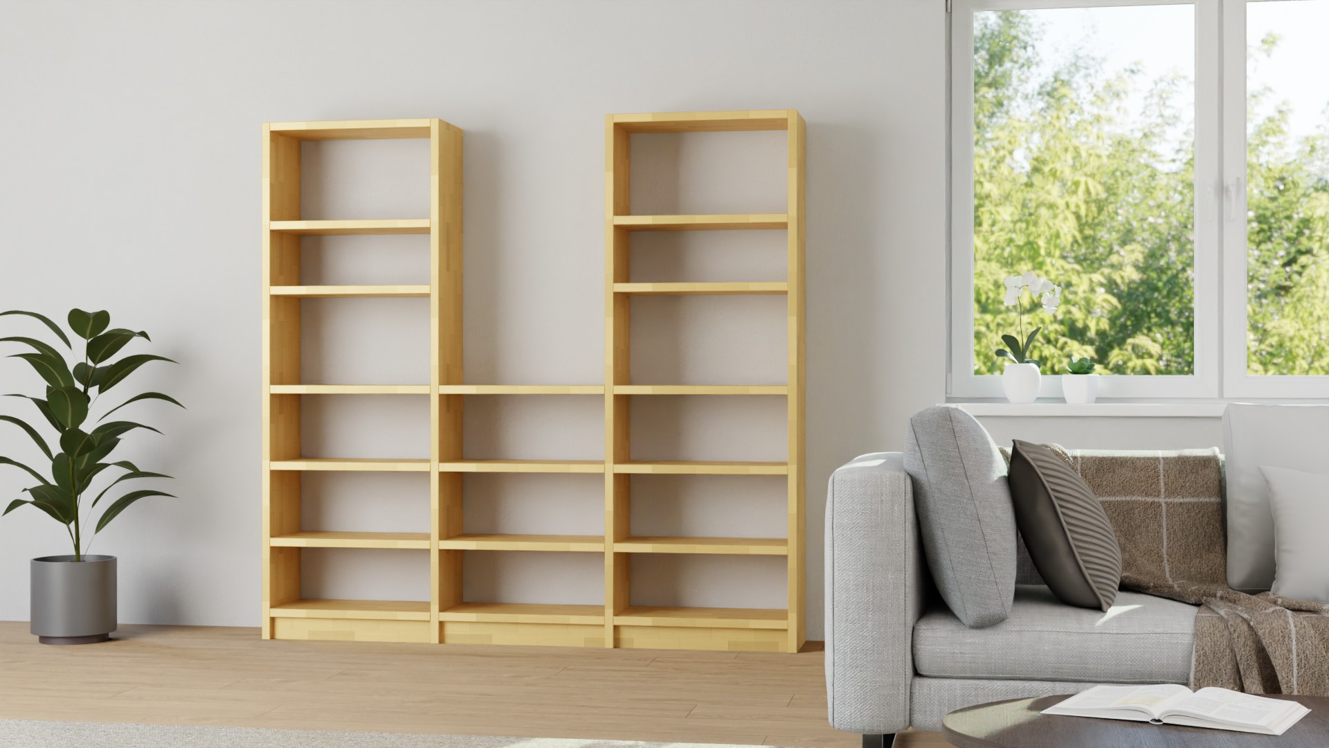 Regal nach Maß Buche