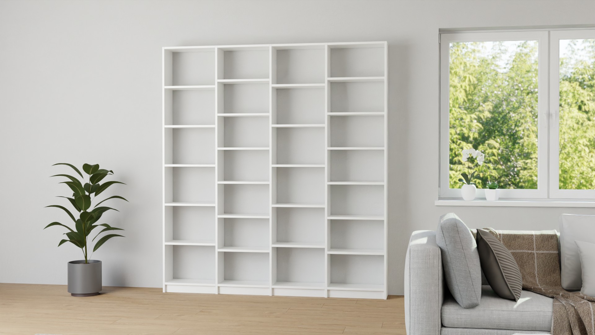 Schlichtes Bücherregal nach Maß MDF Beschichtet
