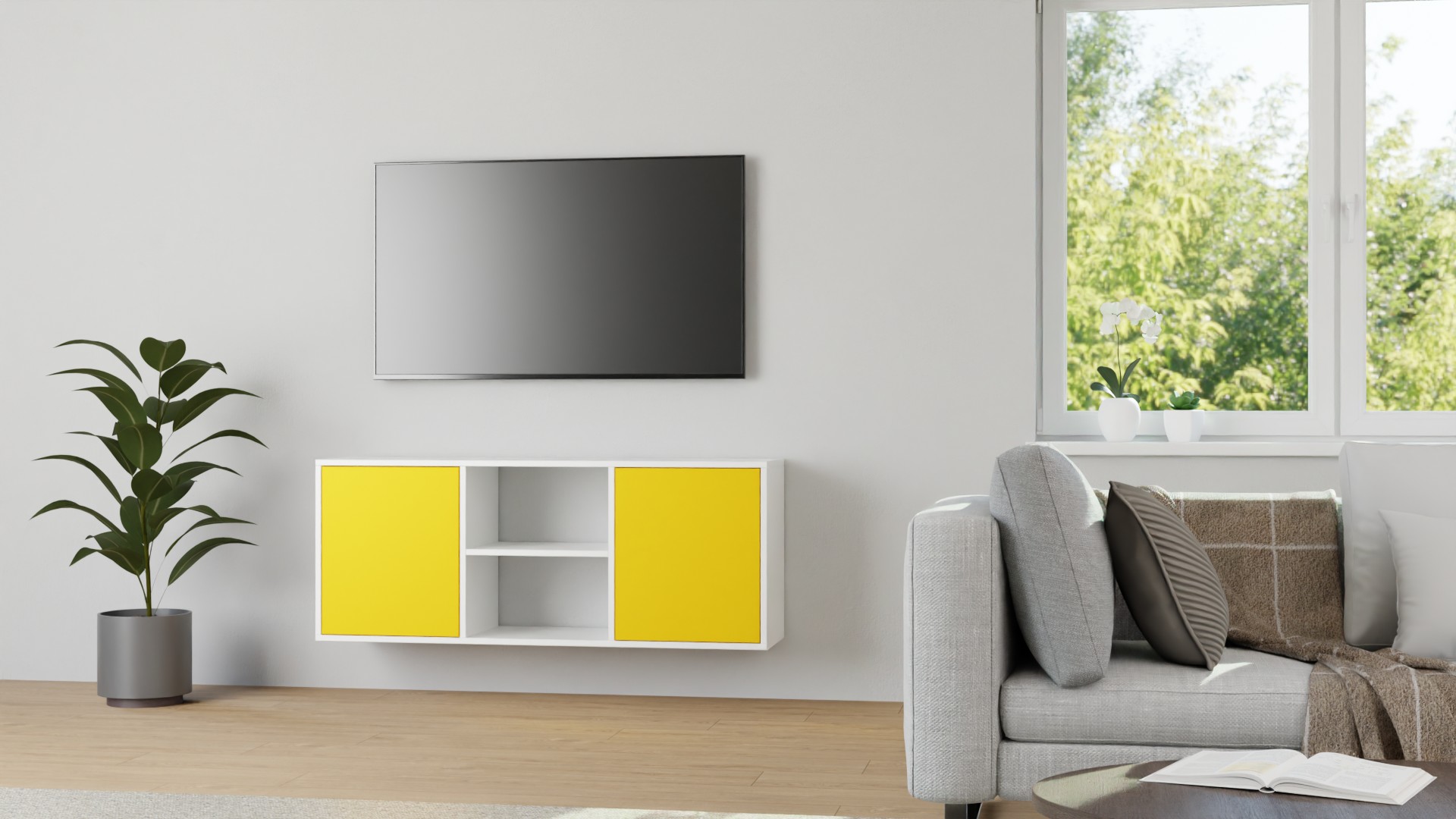 Hängesideboard nach Maß – diverse Materialien MDF Beschichtet