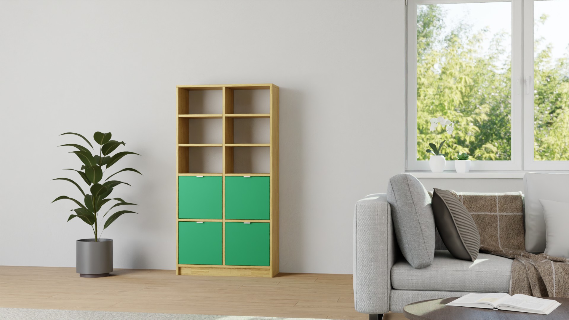 Individuelles Regal nach Maß Eiche