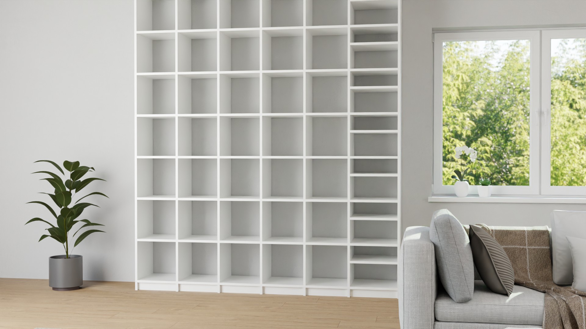 Schlichtes Regal nach Maß MDF Beschichtet