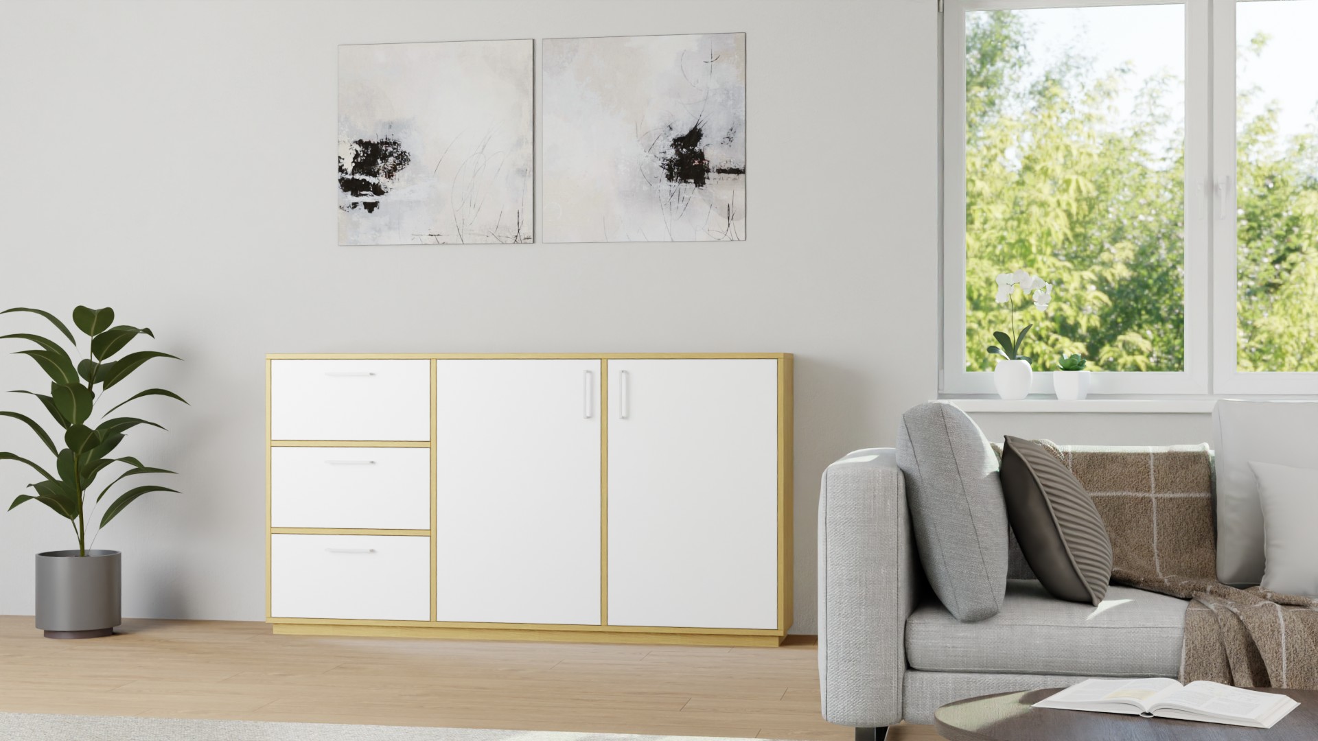 Modernes Sideboard Eiche