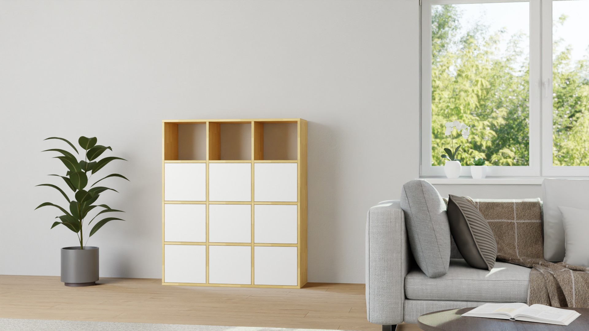 Apothekerschrank nach Maß Buche