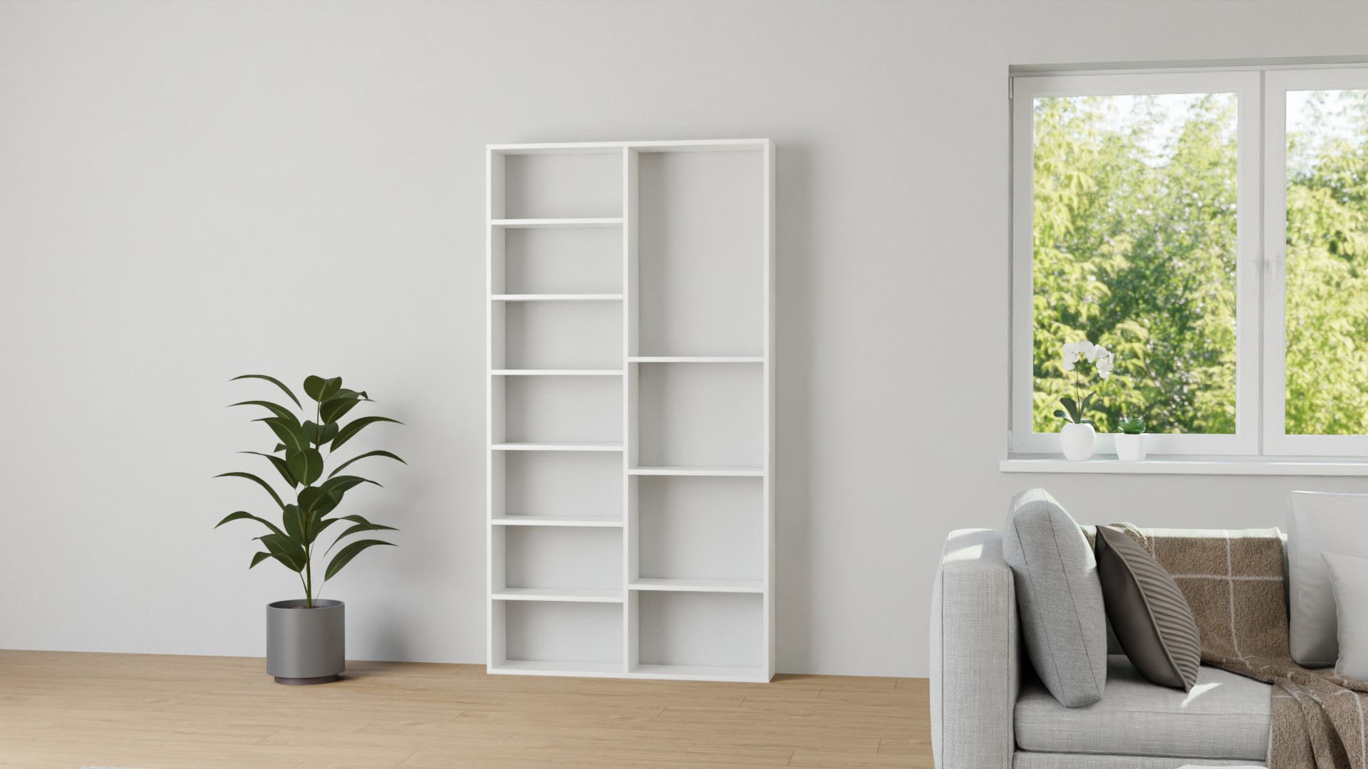Hohes Bücherregal nach Maß MDF Beschichtet
