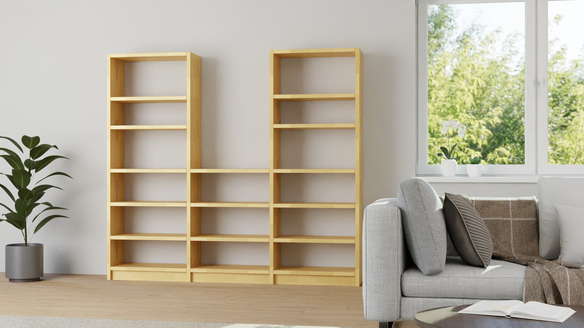 Regal nach Maß Buche