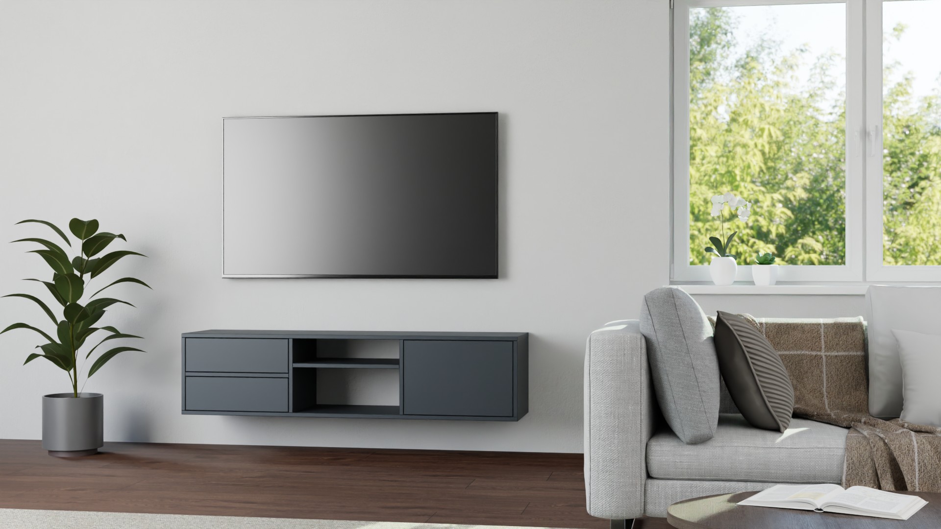 Schlichtes Hängeregal nach Maß Premium Dekore