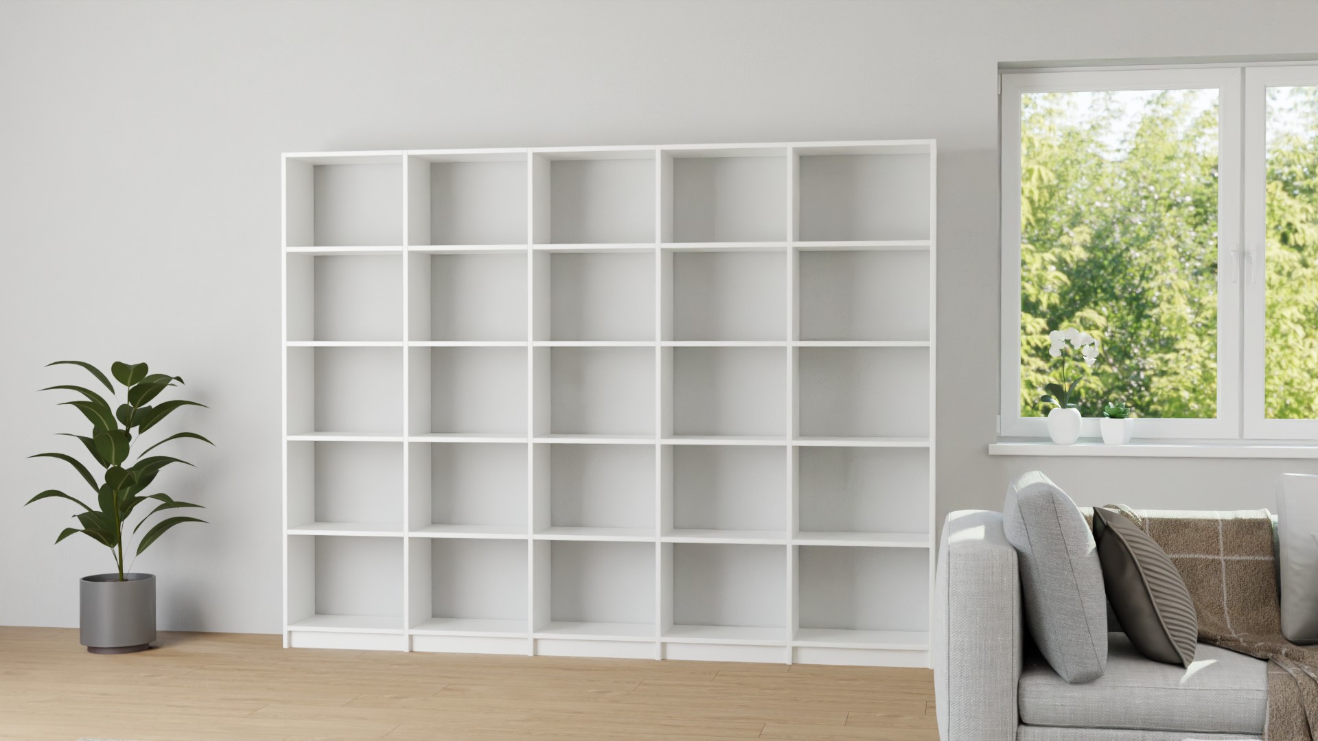 Großes Bücherregal nach Maß MDF Beschichtet