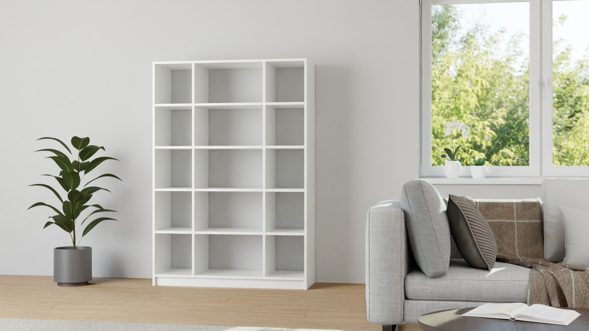 40 cm tiefer Raumteiler nach Maß MDF Beschichtet