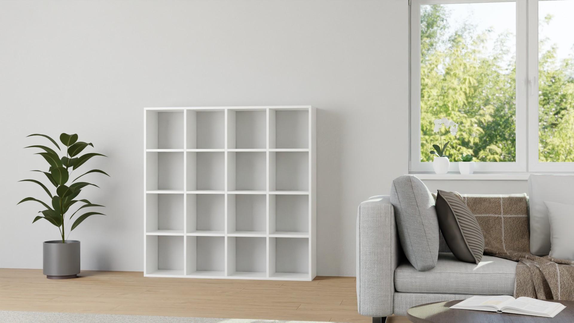 Pickawood Regal nach Maß - Weiß/Grau/Schwarz/Eiche/Buche MDF Beschichtet