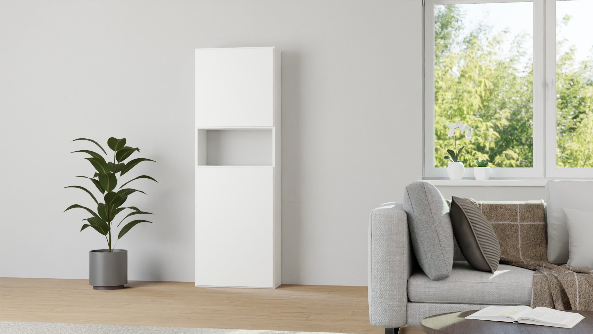 Hohes Regal skandinavischer Stil MDF Beschichtet