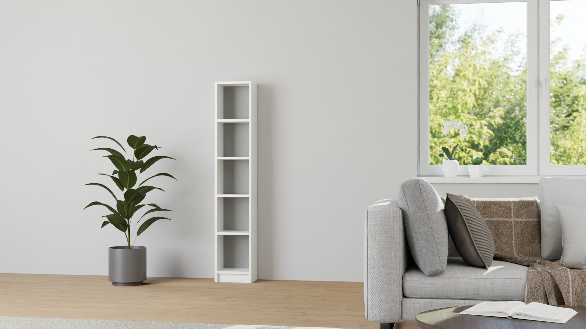 Schmales Nischenregal MDF Beschichtet