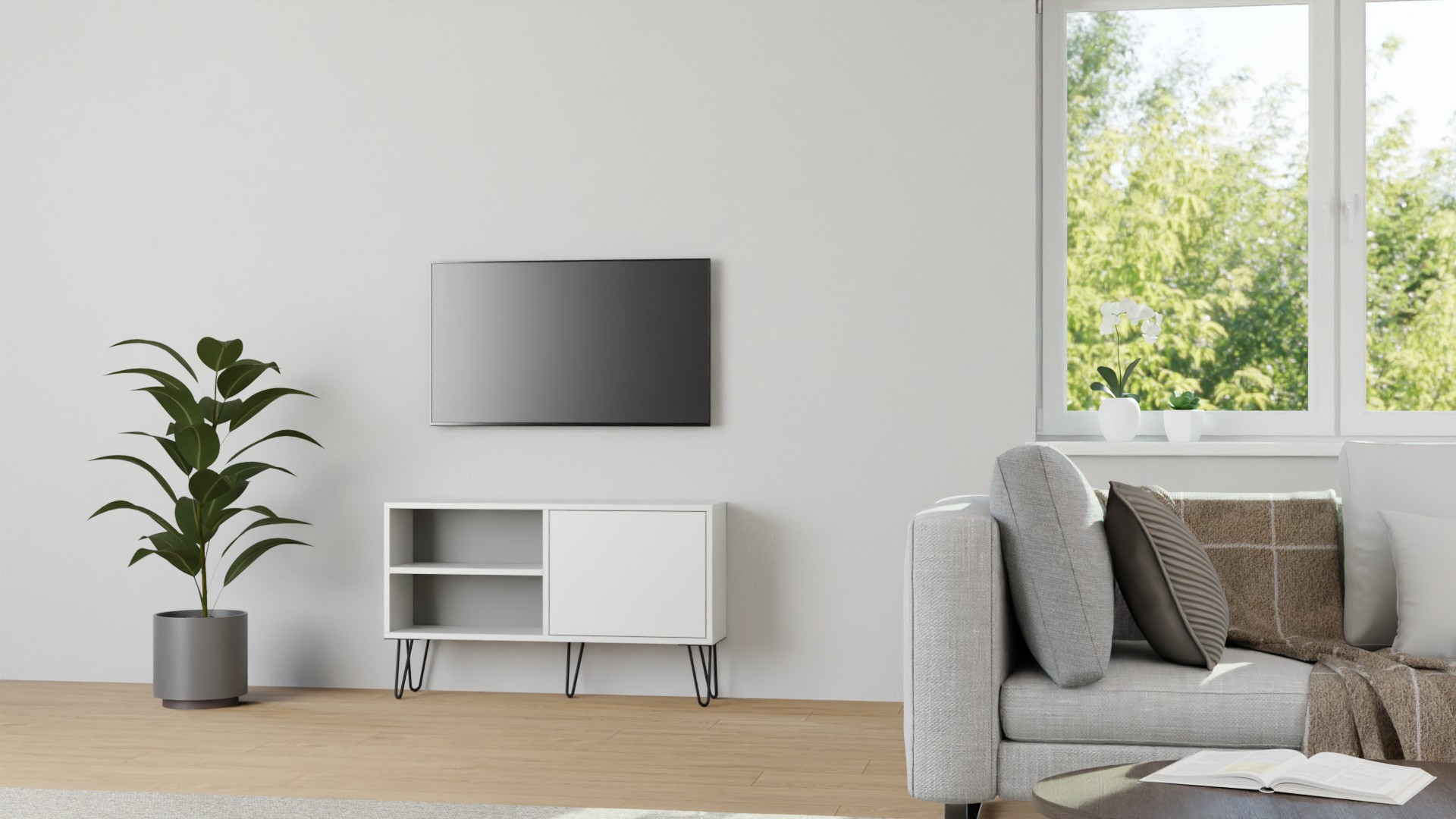 25 cm tiefe Kommode - grau - nach Maß Premium Dekore