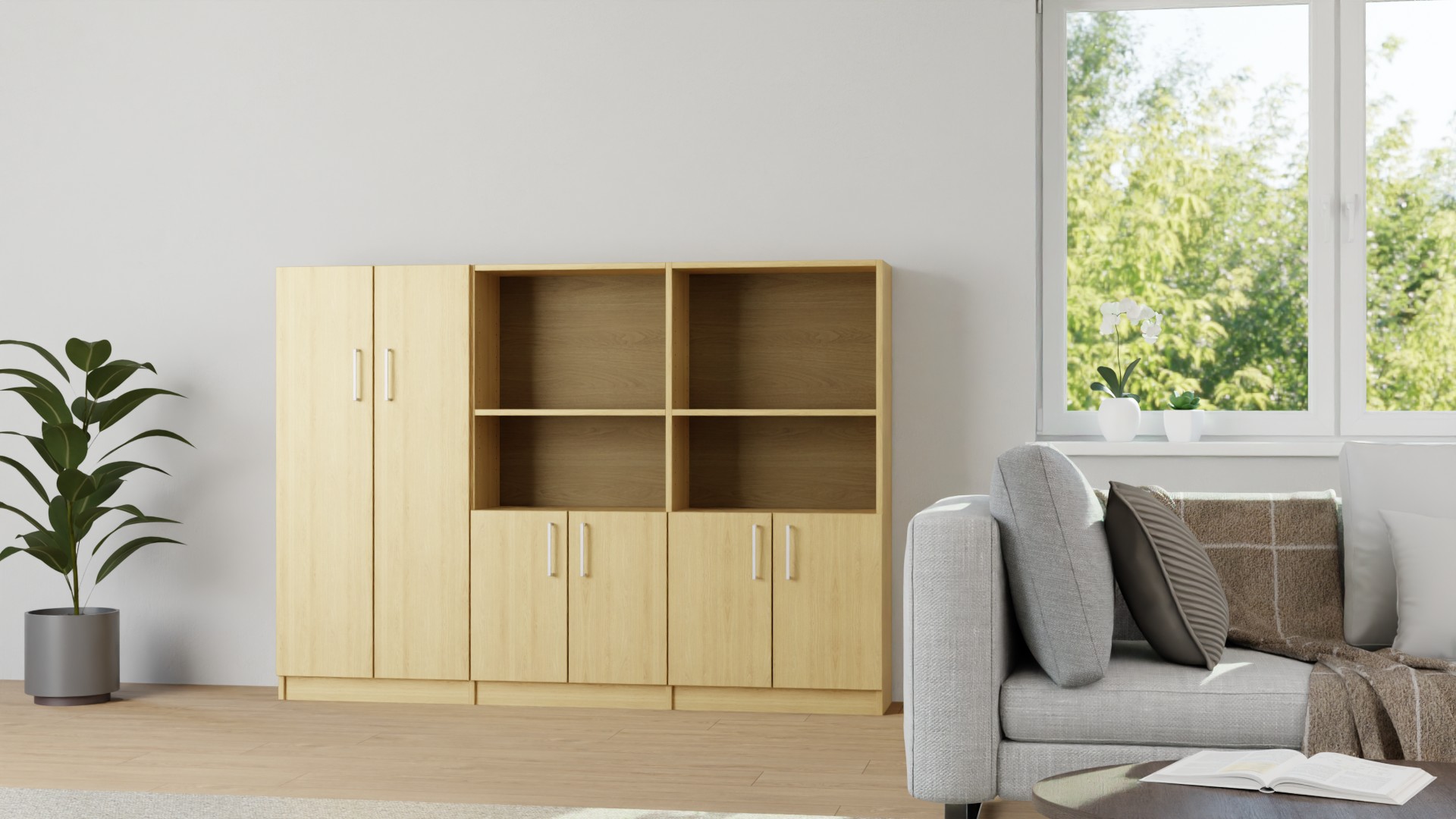 Kleiderschrank mit Flügeltüren nach Maß Premium Dekore