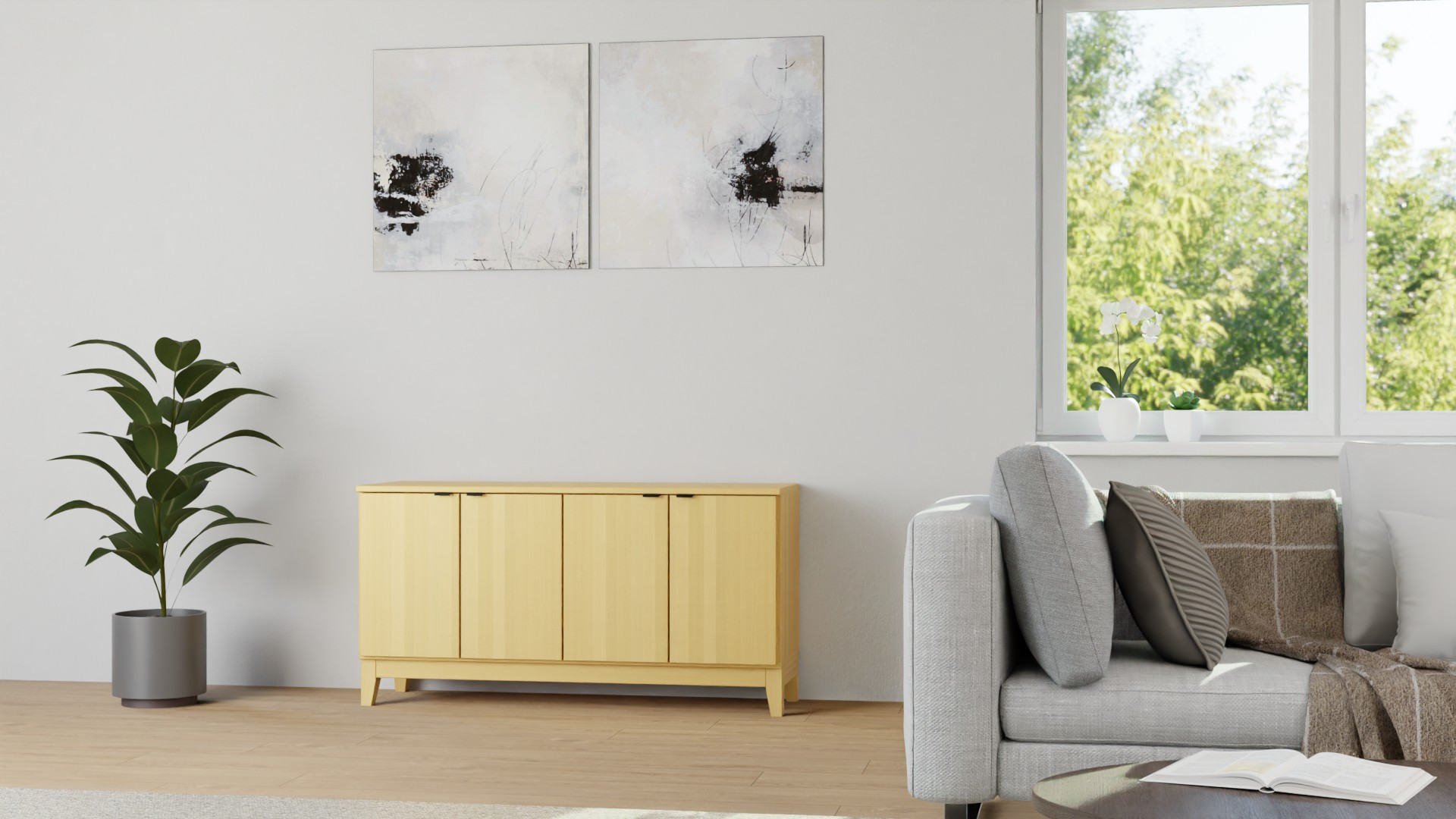 Sideboard mit Doppeltüren Buche