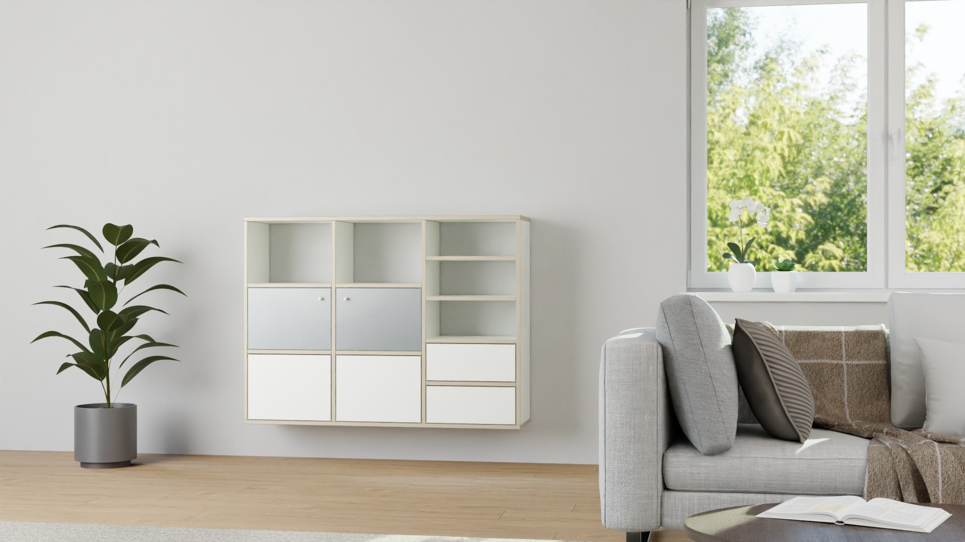 Wandregalsystem nach Maß von Pickawood Premium Dekore