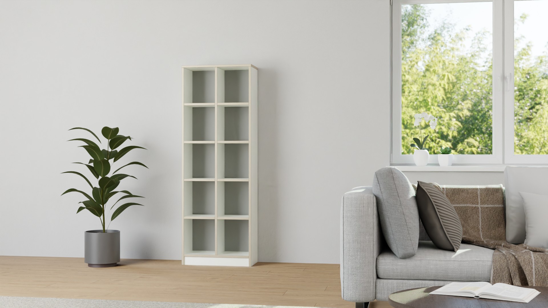 60 cm breites Bücherregal nach Maß Premium Dekore