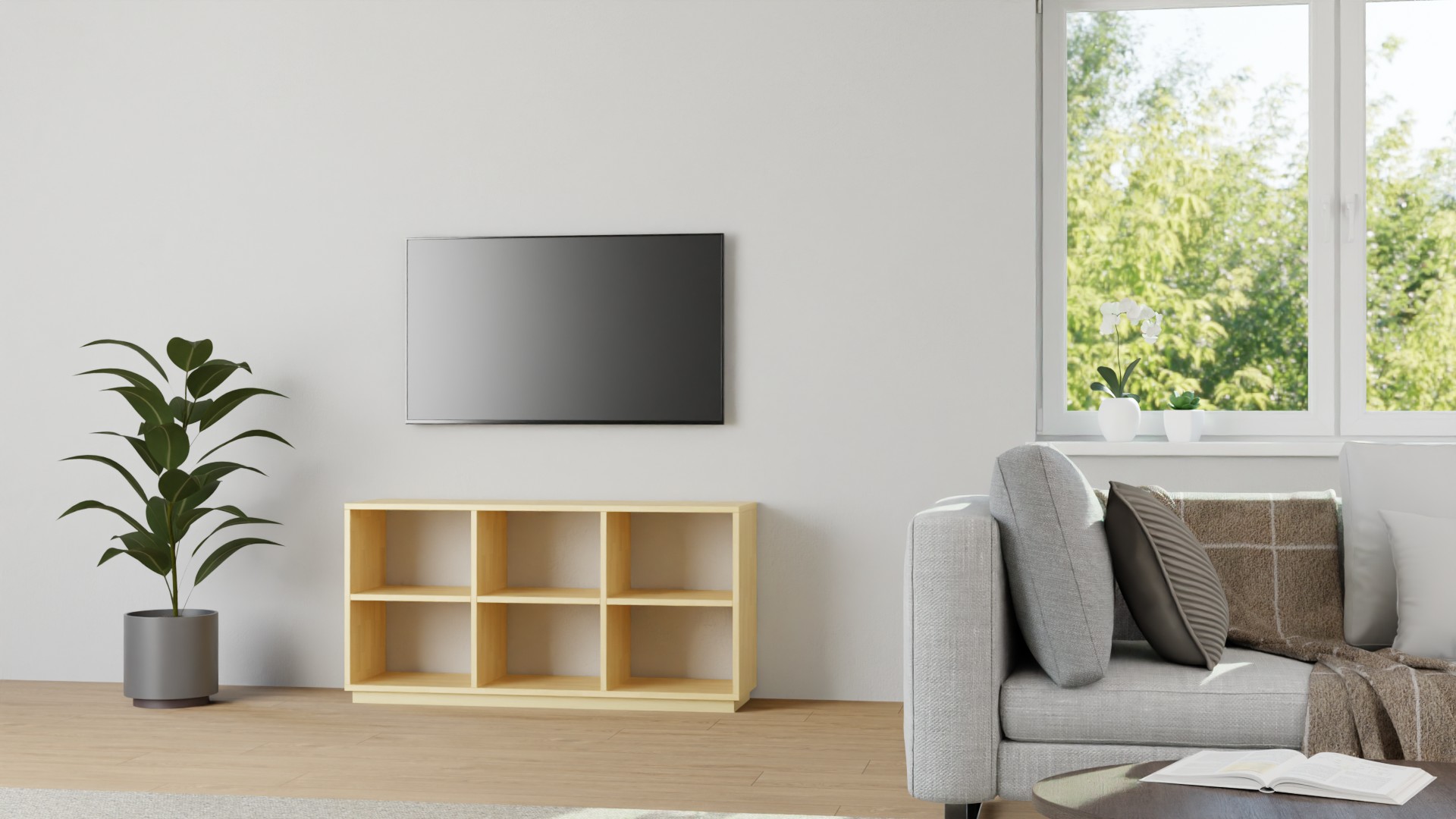 Offenes Sideboard aus Ahorn Ahorn (europäisch)
