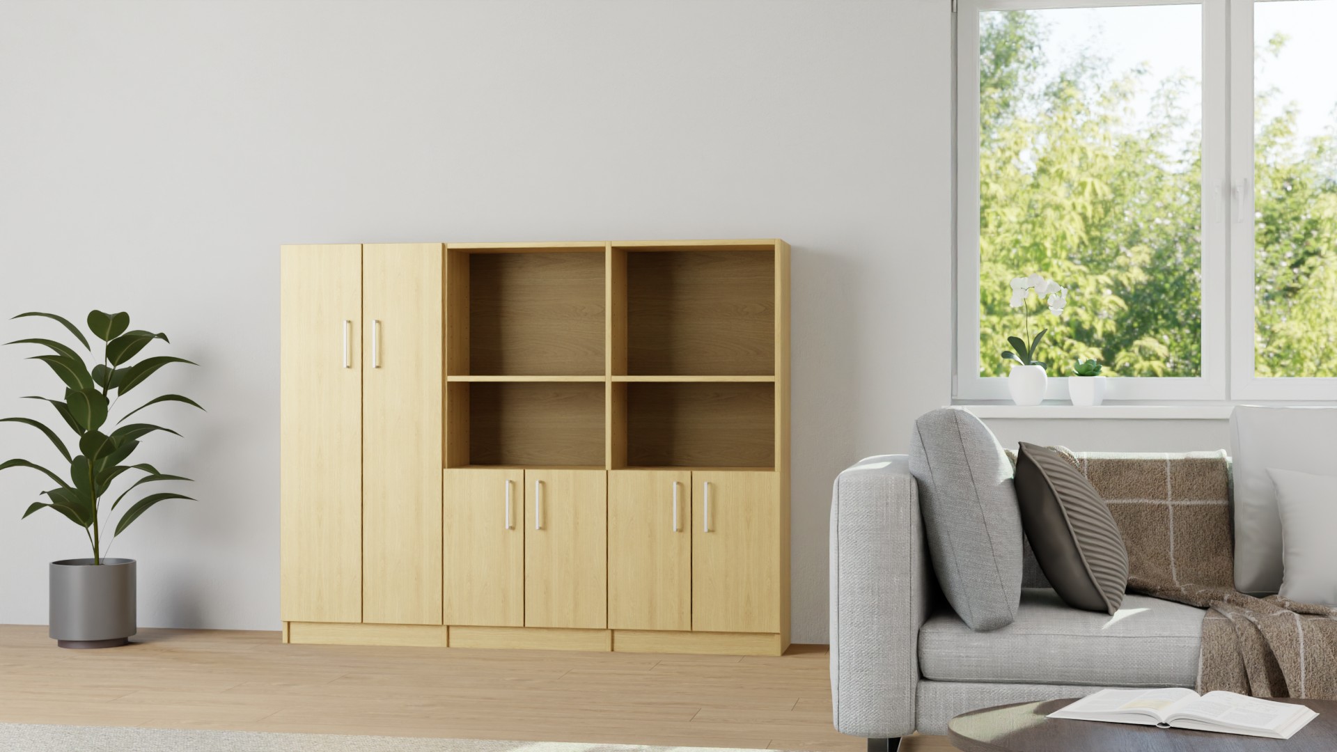 Kleiderschrank mit Flügeltüren nach Maß Premium Dekore