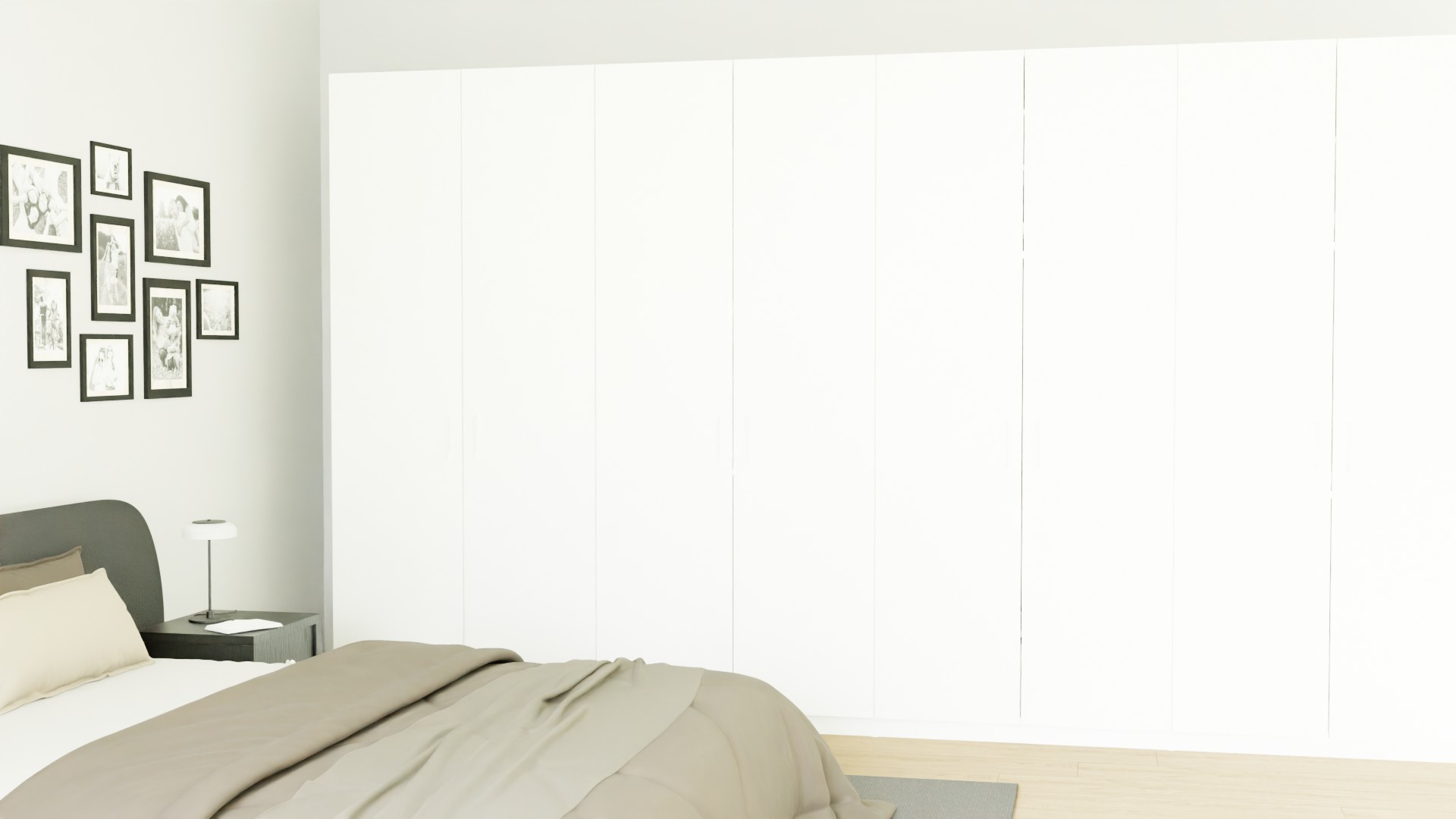 Großer Schlafzimmerschrank - Kleiderschrank, Groß mit Türen Premium Dekore