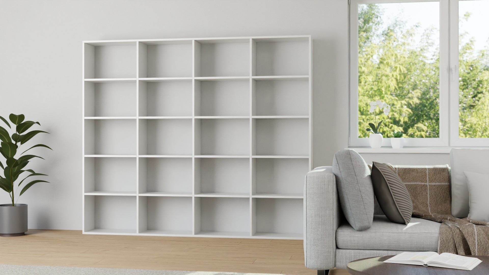 Bibliotheksregal nach Maß - Regal mit vielen Optionen Premium Dekore