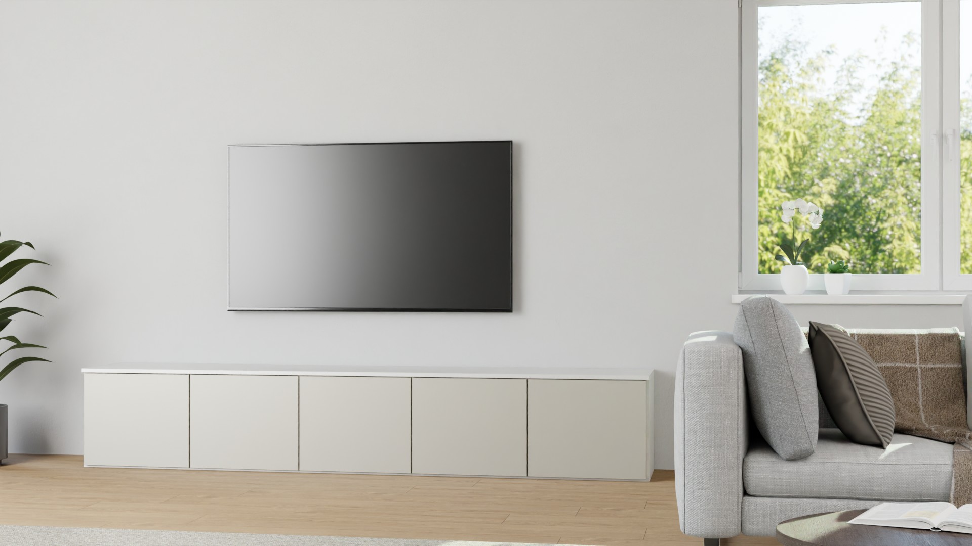 Graues Pickawood Sideboard Premium Dekore