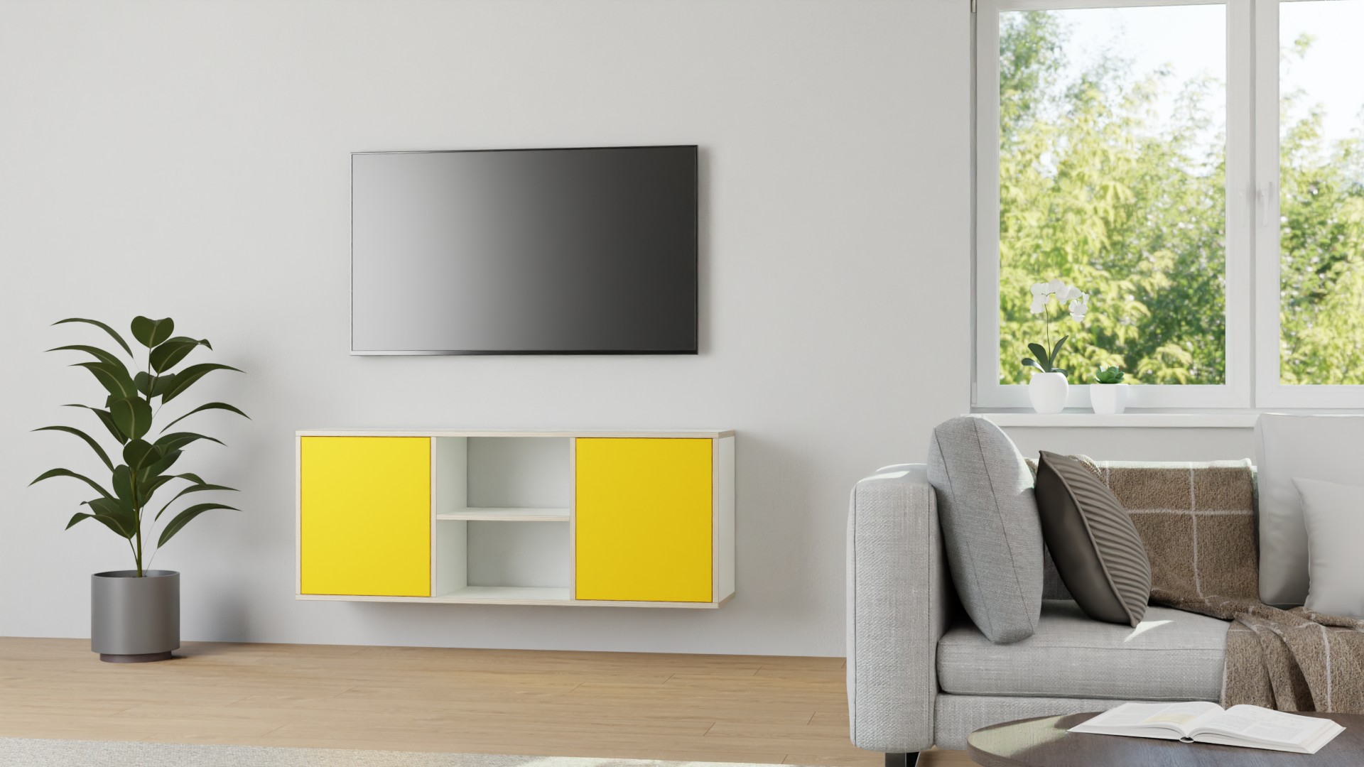 Hängesideboard nach Maß – diverse Materialien Premium Dekore