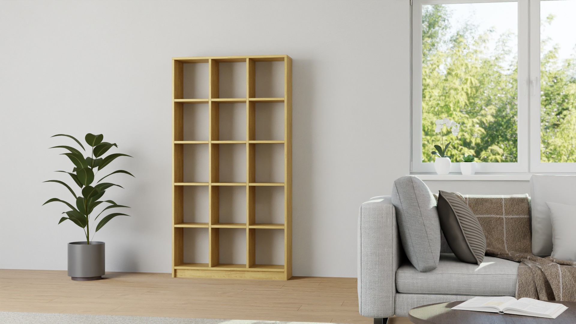 Bücherregal aus Eiche nach Maß Eiche