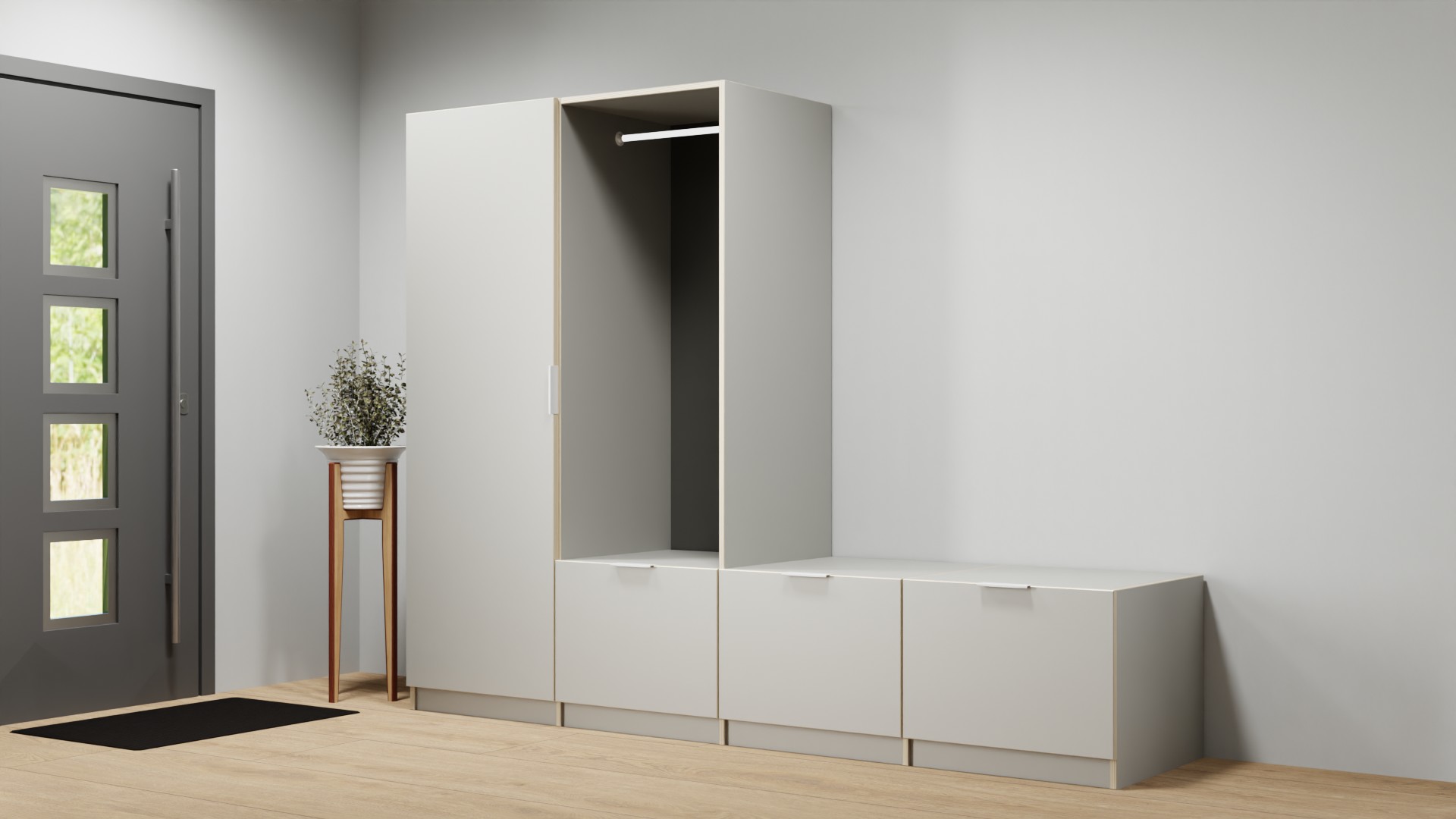 Garderobenschrank nach Maß Premium Dekore