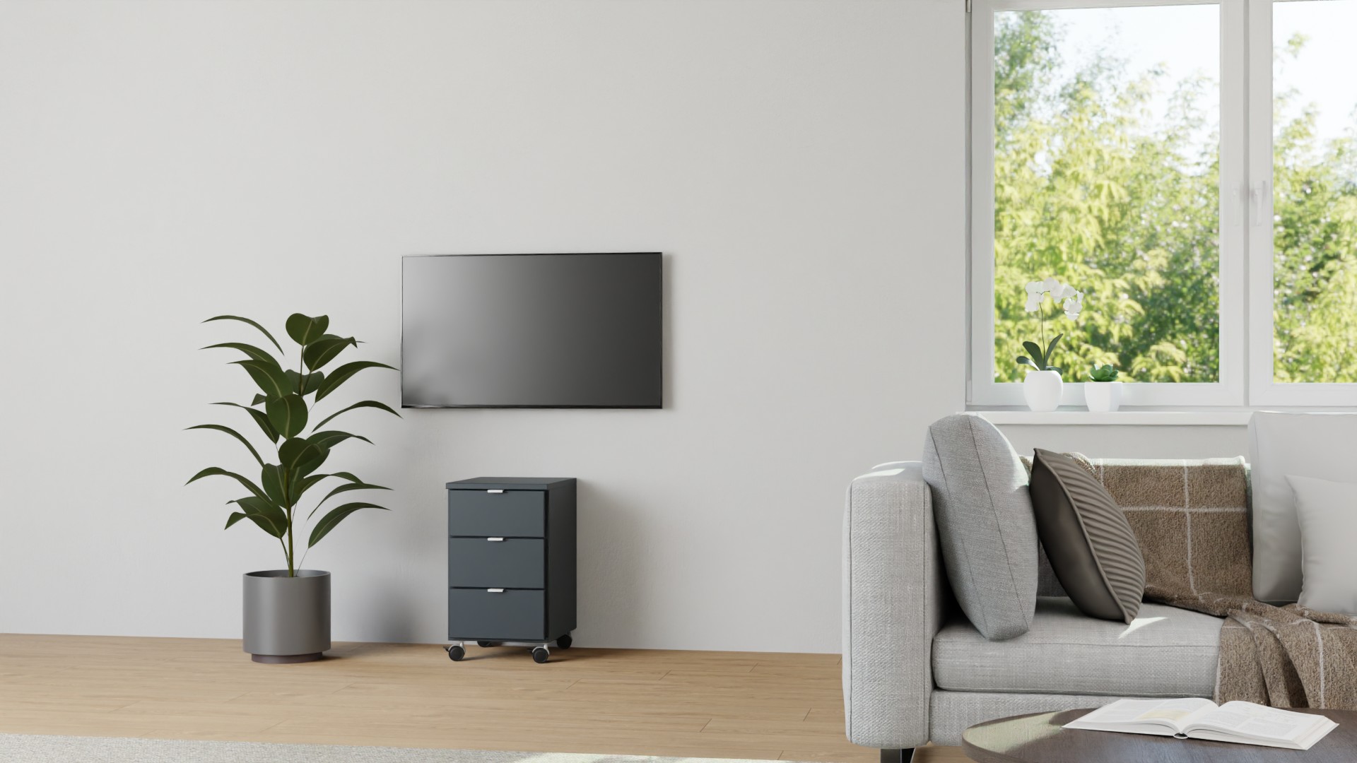 Rollcontainer nach Maß MDF Lackiert