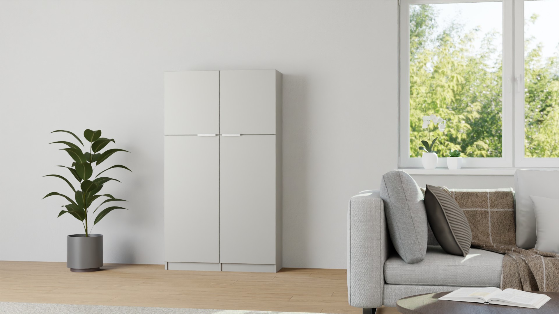 30cm tiefer Kleiderschrank Premium Dekore