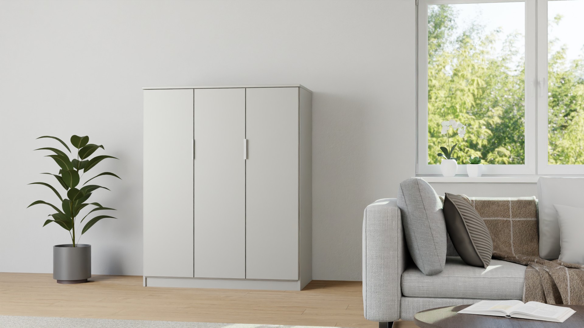 Schlichter Ordnerschrank nach Maß Premium Dekore