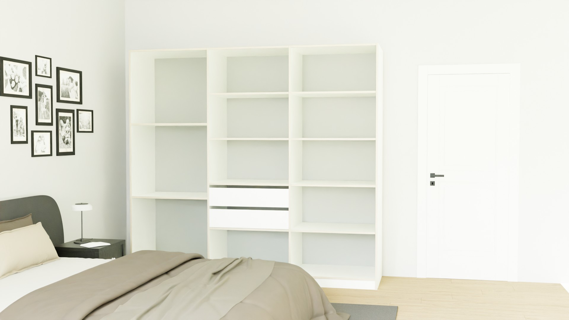 Schlichter Kleiderschrank nach Maß Premium Dekore
