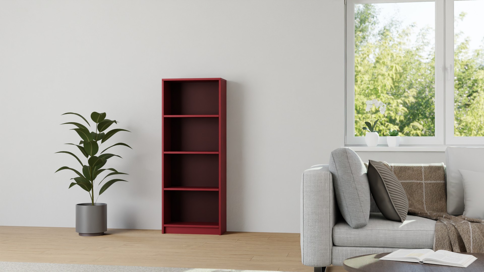 Schmales, farbiges Küchenregal MDF Lackiert