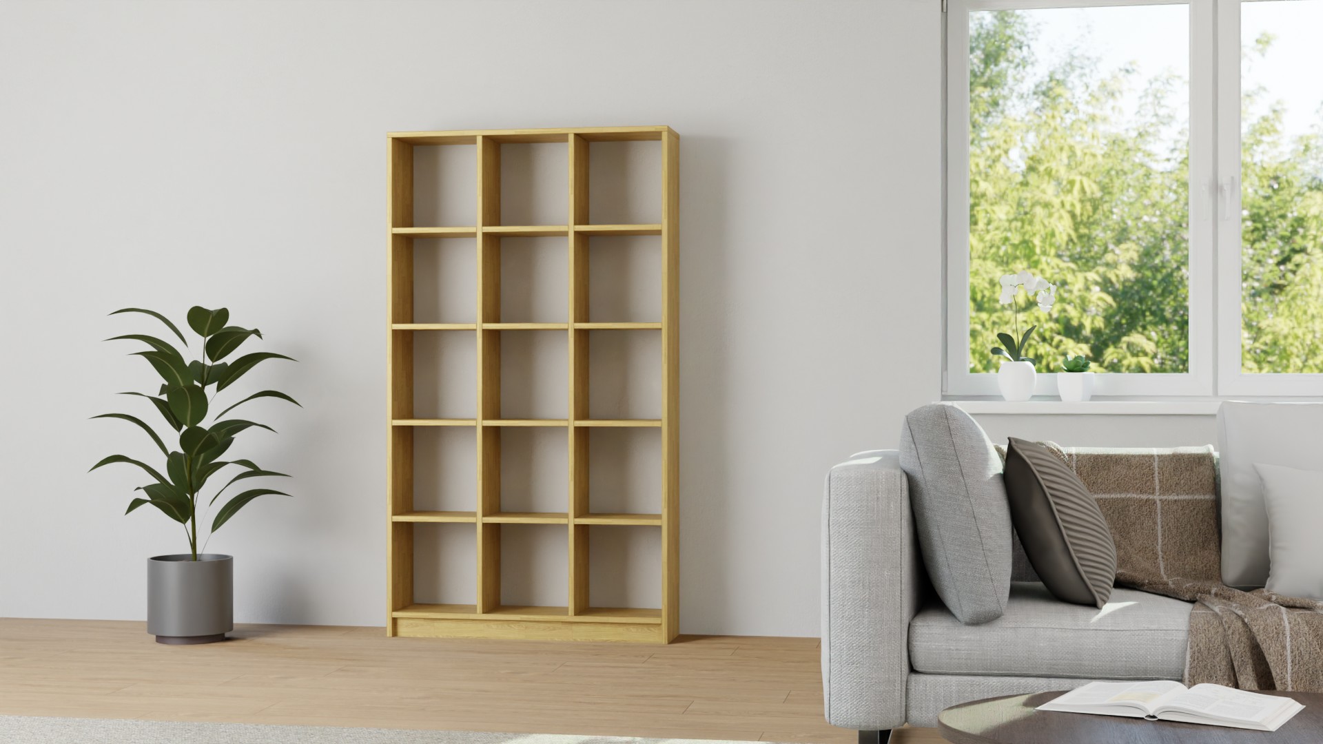 Libreria Angolare A 5 Livelli – Scaffale Stretto In MDF 20x20x120 Cm, Bianco, Perfetto Per Spazi Piccoli - 2