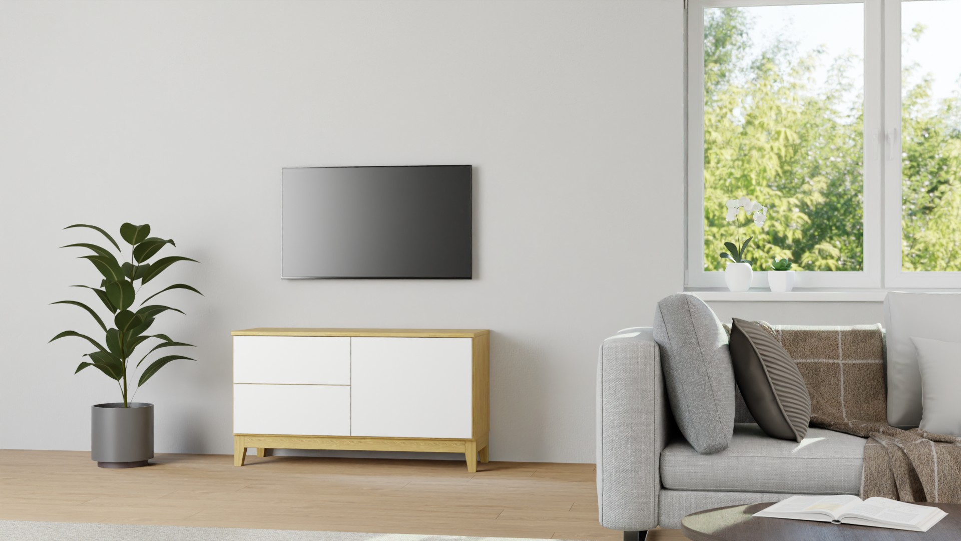 Sideboard skandinavischer Stil Eiche