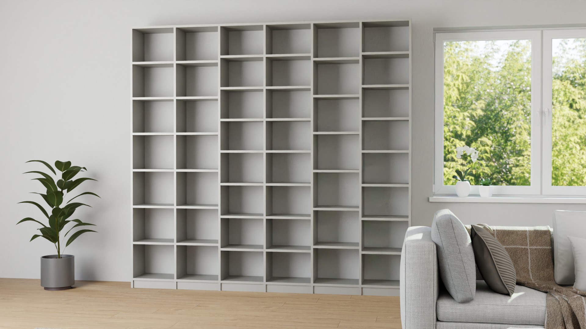 Geräumiges Bücherregal nach Maß Premium Dekore