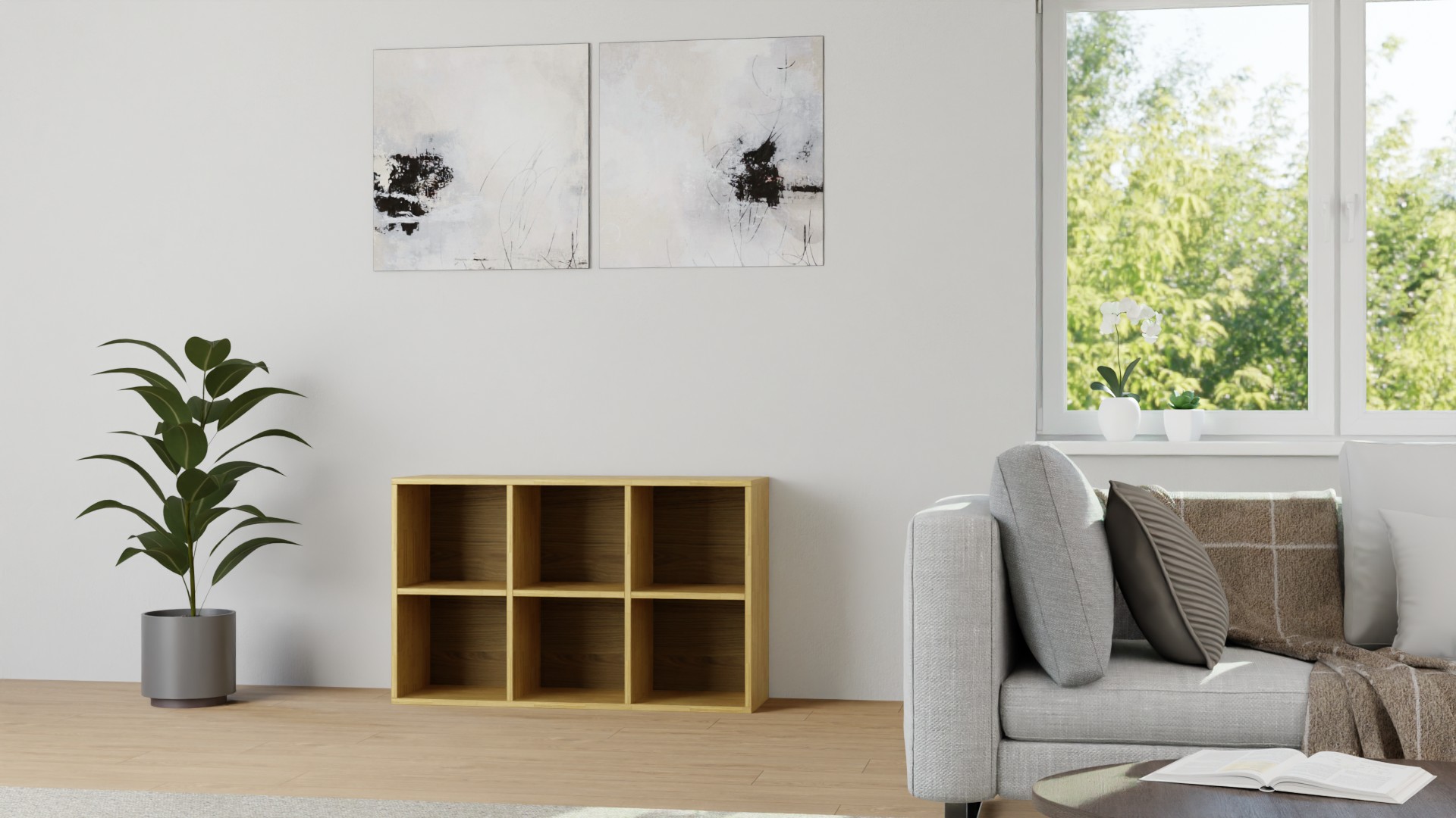 Schallplattensideboard nach Maß Eiche